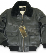 Куртка TOP GUN Military G-1 Bomber Leather Black