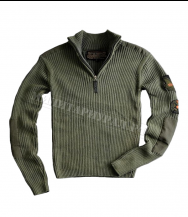 Свитер ALPHA INDUSTRIES Zip Knit Airborne 1/2 Olive Свитер ALPHA INDUSTRIES Zip Knit Airborne 1/2 Olive
