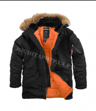 Куртка ALPHA INDUSTRIES N-3B Slim Fit Parka Black/Orange