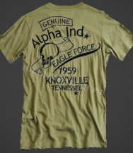 Футболка ALPHA INDUSTRIES T-Shirt Eagle Skull Olive