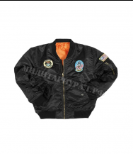 Куртка детская MIL-TEC US MA-1 Patch Black