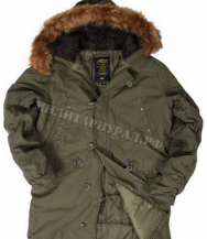 Куртка ALPHA INDUSTRIES N-3B Cotton Slim Fit Parka Olive Green Куртка ALPHA INDUSTRIES N-3B Cotton Slim Fit Parka Olive Green
