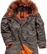 Куртка ALPHA INDUSTRIES N-3B Slim Fit Parka Grey