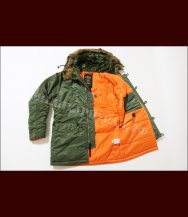 Куртка ALPHA INDUSTRIES  N-3B Slim Fit Parka Green